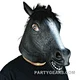 Latex Black Horse Head Mask