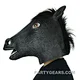 Latex Black Horse Head Mask